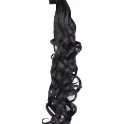 Stasia Street Clip-In Semi Curly Natural Black Ponytail - 20 Inches-image-92