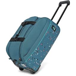 Uppercase Terra Teal Printed Medium Duffle Trolley Bag-46