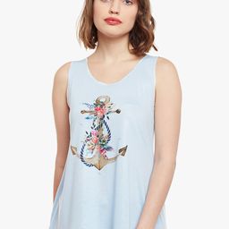 VIMAL JONNEY Women Blue Printed Tank Top-image-67