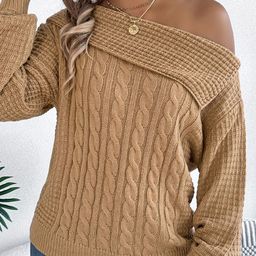 StyleCast x Revolte Women Cable Knit Pullover-image-17