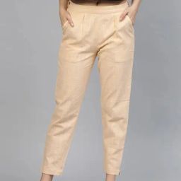 Jaipur Kurti Beige Solid Pants-image-13