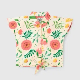 The Souled Store Girls Off White Cotton Regular Graphic Casual Top-image-25