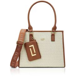 LAVIE LUXE Quad25 Off White Printed Medium Satchel-image-26
