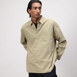 ether Pure Cotton Relaxed Casual Shirt-image-5