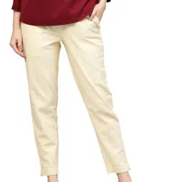 Jaipur Kurti Light Yellow Solid Pants-picture-12