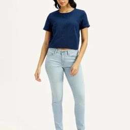 Levi's Women's Mid Rise 711 Skinny Fit Light-Blue Jeans-picture-32