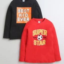 Bumzee Boys Multi Cotton Graphic T-Shirt (Pack of 2)-image-62