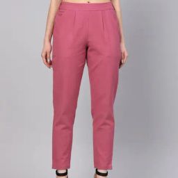 Jaipur Kurti Pink Solid Pants-image-48