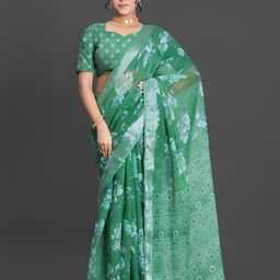 NIRMAL CREATION Floral Printed Zari  Saree-image-76