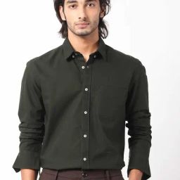 Rare Rabbit Green Regular Fit Solid Shirt-image-74