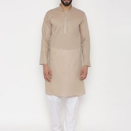 Wintage Men Beige Solid Straight Kurta-picture-14