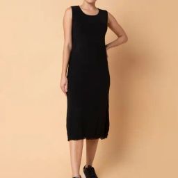 SHOWOFF Black Regular Fit Midi Dress-image-19
