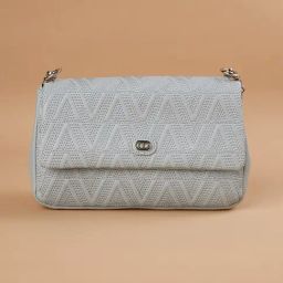 Code by Lifestyle Blue Textured Sling Handbag-picture-10