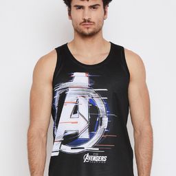 Marvel by Wear Your Mind Men Black Printed Round Neck T-shirt-image-94