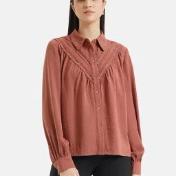 Kazo Rust Lace Shirt-image-9