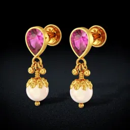 Joyalukkas 22k Gold Desirable Drop Earrings for Women-picture-32