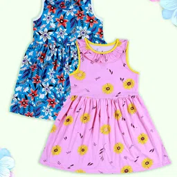 KiddoPanti Girls Graphic Print A-Line Dress-image-38