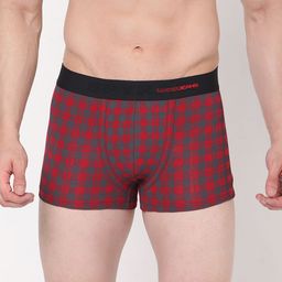 UnderJeans by Spykar Men Maroon & Grey Checked Trunk UJMTRRPTS036MAROONCHECK-picture-44