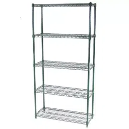 Saras Grey Epoxy Painted Wire 5 Shelves Kitchen Rack 36x18x74 inch Saras 3618-picture-11