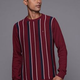 Louis Philippe Sport Pure Cotton Striped Pullover-image-84