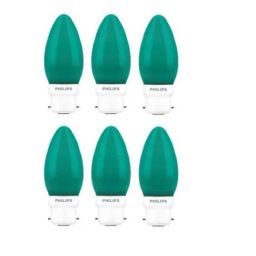Philips LED Deco Blue 0.5W Glass Candle Bulb - Pack of 6 (Green)-image-90