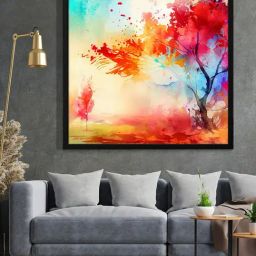 999Store Printed Multicolor Canvas Wall Art-37