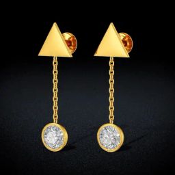 Joyalukkas 22k Gold Burnished Drop Earrings for Women-image-13