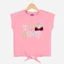 Allen Solly Junior Pink Embellished T-Shirt-image-46