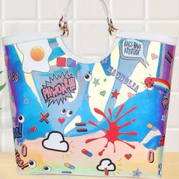 Magnolia White Printed Tote-image-35