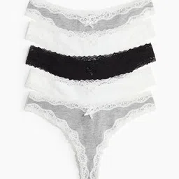 H&M 5-Pack Cotton & Lace Brazilian Briefs-picture-16
