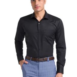 Park Avenue Black Slim Fit Shirt-image-62