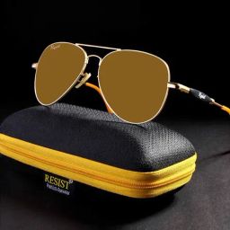 Resist Eyewear Gold UV Protection Aviator Unisex Sunglasses-picture-33