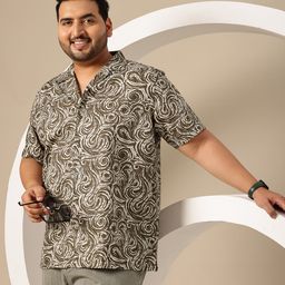 Sztori Plus Size Abstract Printed Regular Fit Shirt-picture-18