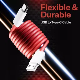 Loire Original USB Type-C Fast Charging & Data Cable 80 W Red for One Plus Smartphones image 3