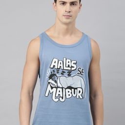 Bushirt Men Turquoise Blue Printed Turquoise  Round Neck T-shirt-image-39