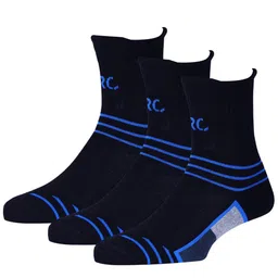 RC. ROYAL CLASS Men Pack Of 3 Navy Blue Striped Cotton Socks-picture-52