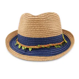JENNA Girls Leaf Design Colourblocked Sun Hat-image-69