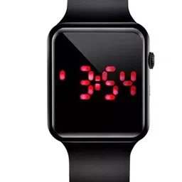 TARIDO Men Rectangular Dial & Bracelet Style Straps Digital Watch ULT_ BLACK+LED BLK _800-3