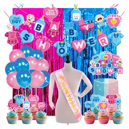 Zyozi Baby Shower Decorations Baby Shower Party Supplies Prop For Baby Shower Theme Party Favors Blue and Pink - Pack of 46-image-62