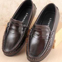Pine Kids Slip on Formal Wear Shoes - Coffee Brown-image-83