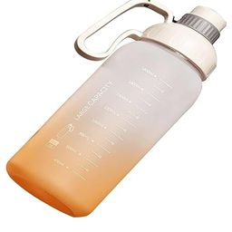 House of Quirk Water Bottle with Straw, Sports Water Bottles with Handle, Leak Proof Drinks Bottle BPA Free (Grey/Orange 1.8Litre)-image-14