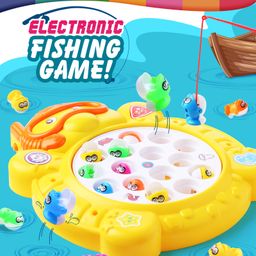 Intelliskills Go Fish! Vibrant Multicoloured Rotating Electronic Fishing Game - 20 Pieces-18