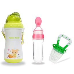 Chinmay Kids Soft Straw Feeding Sipper Anti Spill for Kids With Fruit Feeder And Soother - Made of Food-Grade Material, 100% free of BPA (Green-Pink-Green)-image-98