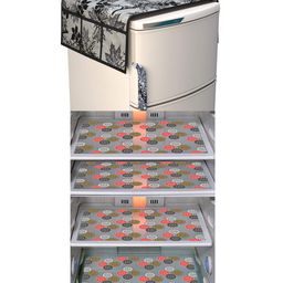 Dakshya Industries Fridge Top Cover and Fridge Mat Combo Set of 5-61
