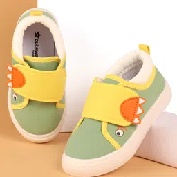 Cute Walk by Babyhug Slip On Casual Shoes with Velcro Closure - Green & Yellow-picture-21