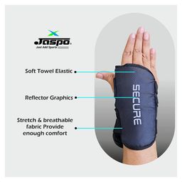 Jaspo Secure Hybrid Elbow Guards Size Medium - Black image 3
