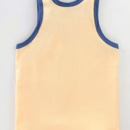 Simply Interlock Sleeveless Vests Dino Print Pack of 3 - Navy Yellow & Red image 3
