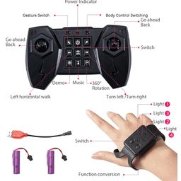 Sanjary Remote Control Car Gesture Sensing Rc Stunt Car with Watch Hand Controlled Car Hand Controlled Rc Car Color Design May Vary image 4