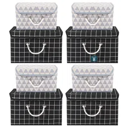 Kuber Industries Black Set of 6 Reusable Drawer Organiser Organisers-87