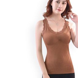 Alexvyan Women Sleeveless Padded Stretchable Thermal Camisole-image-6